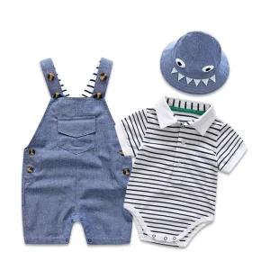 3 Piece Baby Suit with a Hat for Toddlers