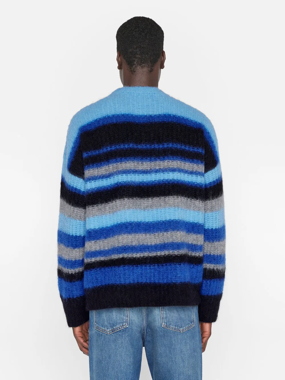 Alpaca Sweater -- Sky Blue Multi