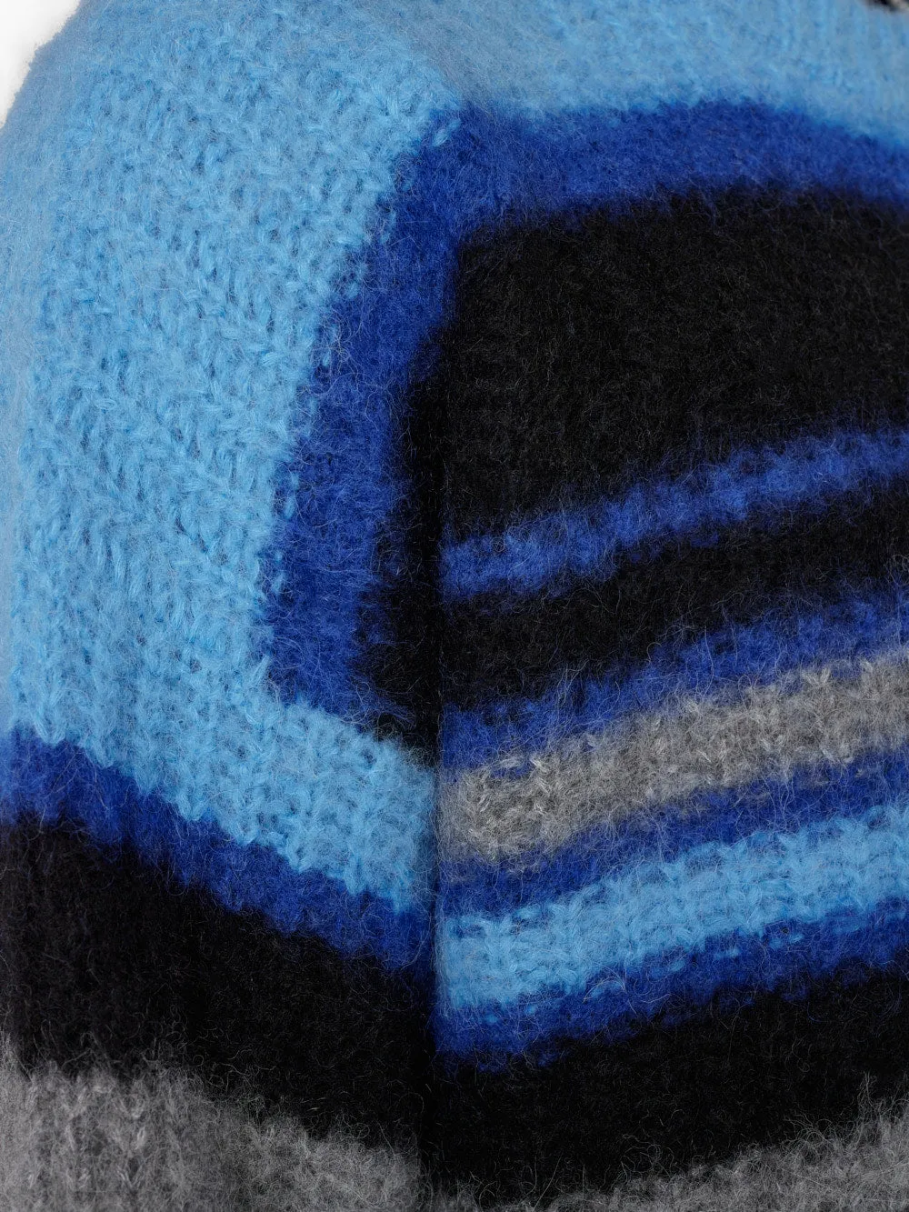 Alpaca Sweater -- Sky Blue Multi