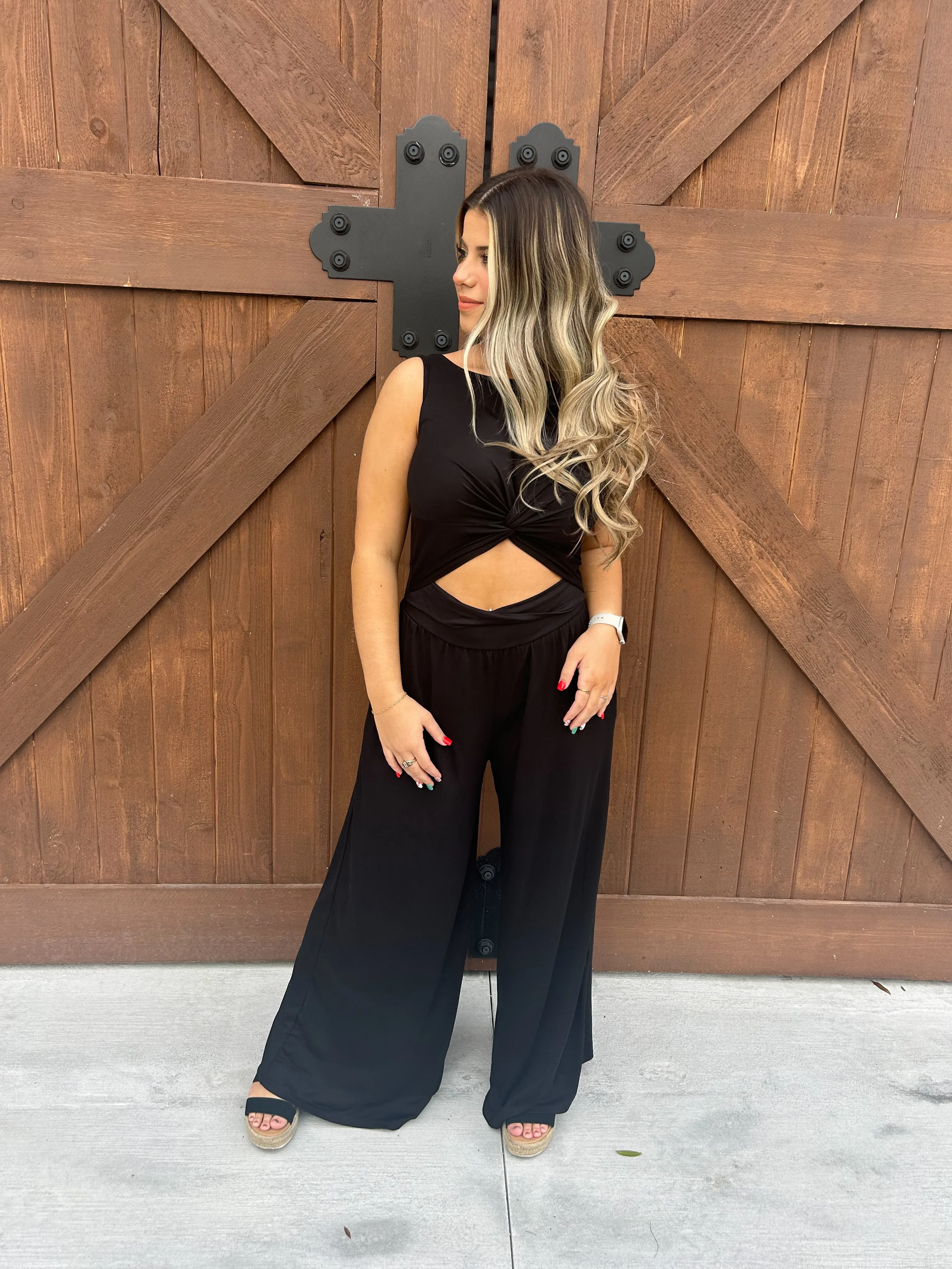 Becky Black Jumpsuit