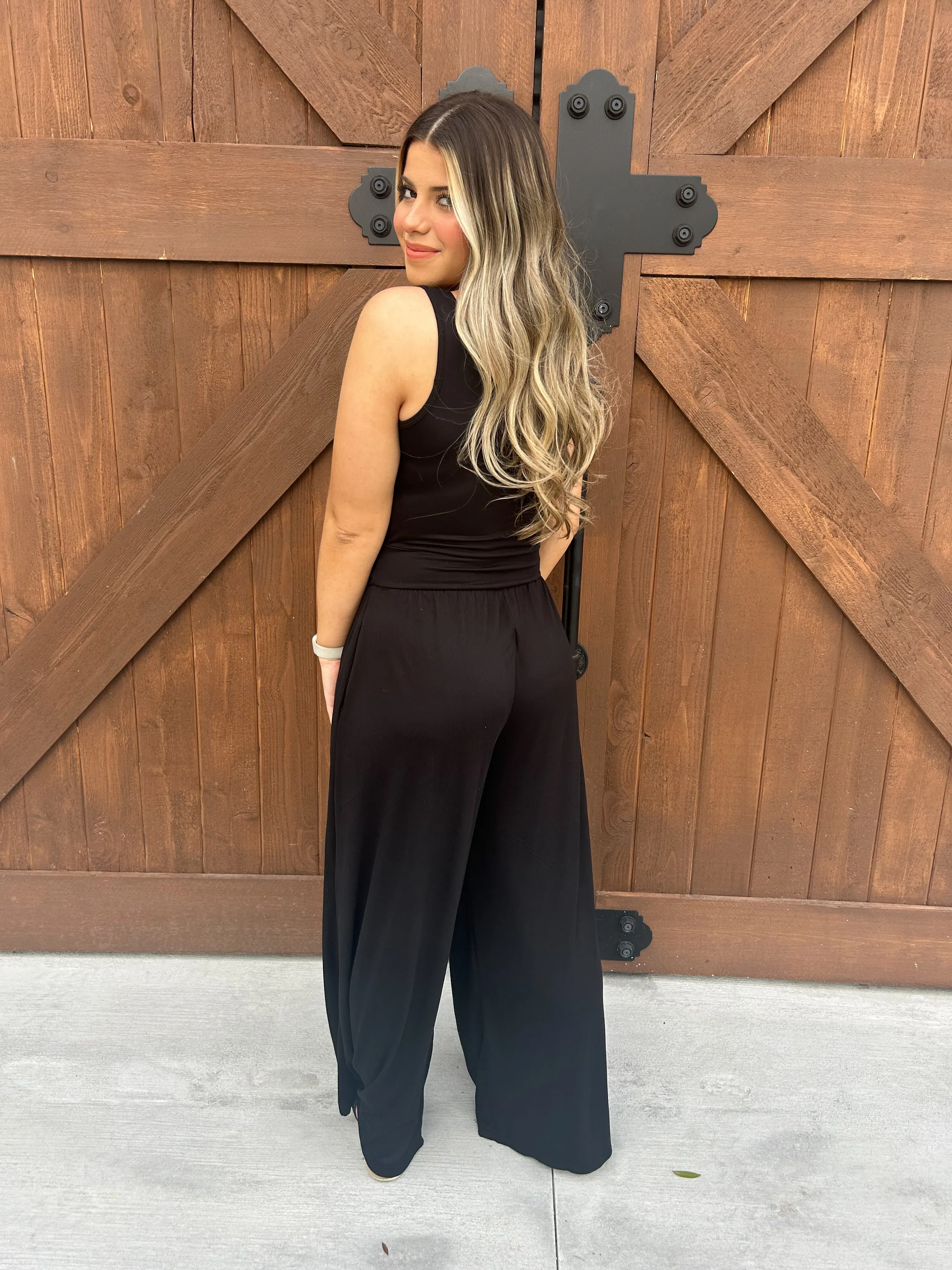 Becky Black Jumpsuit