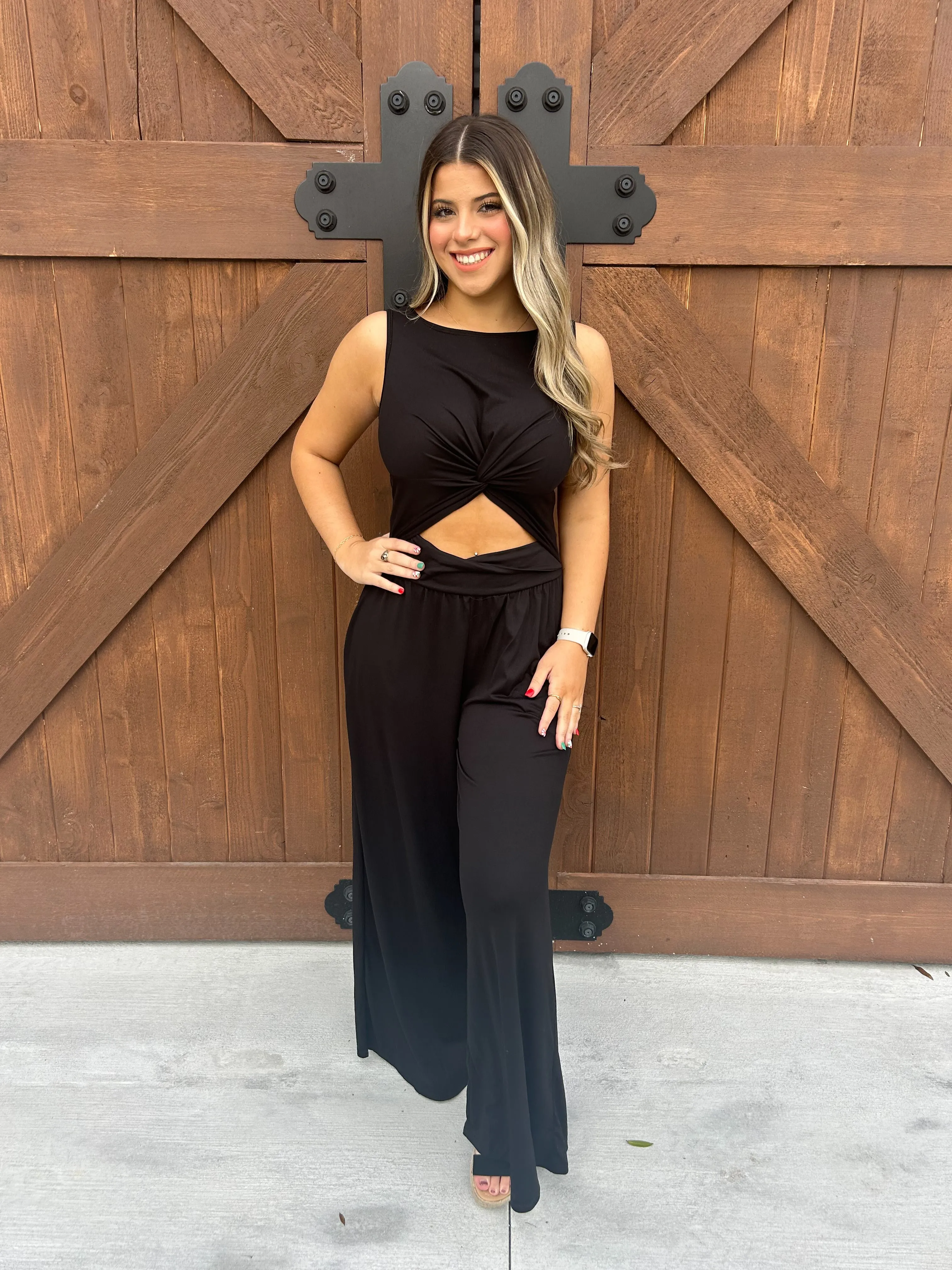 Becky Black Jumpsuit