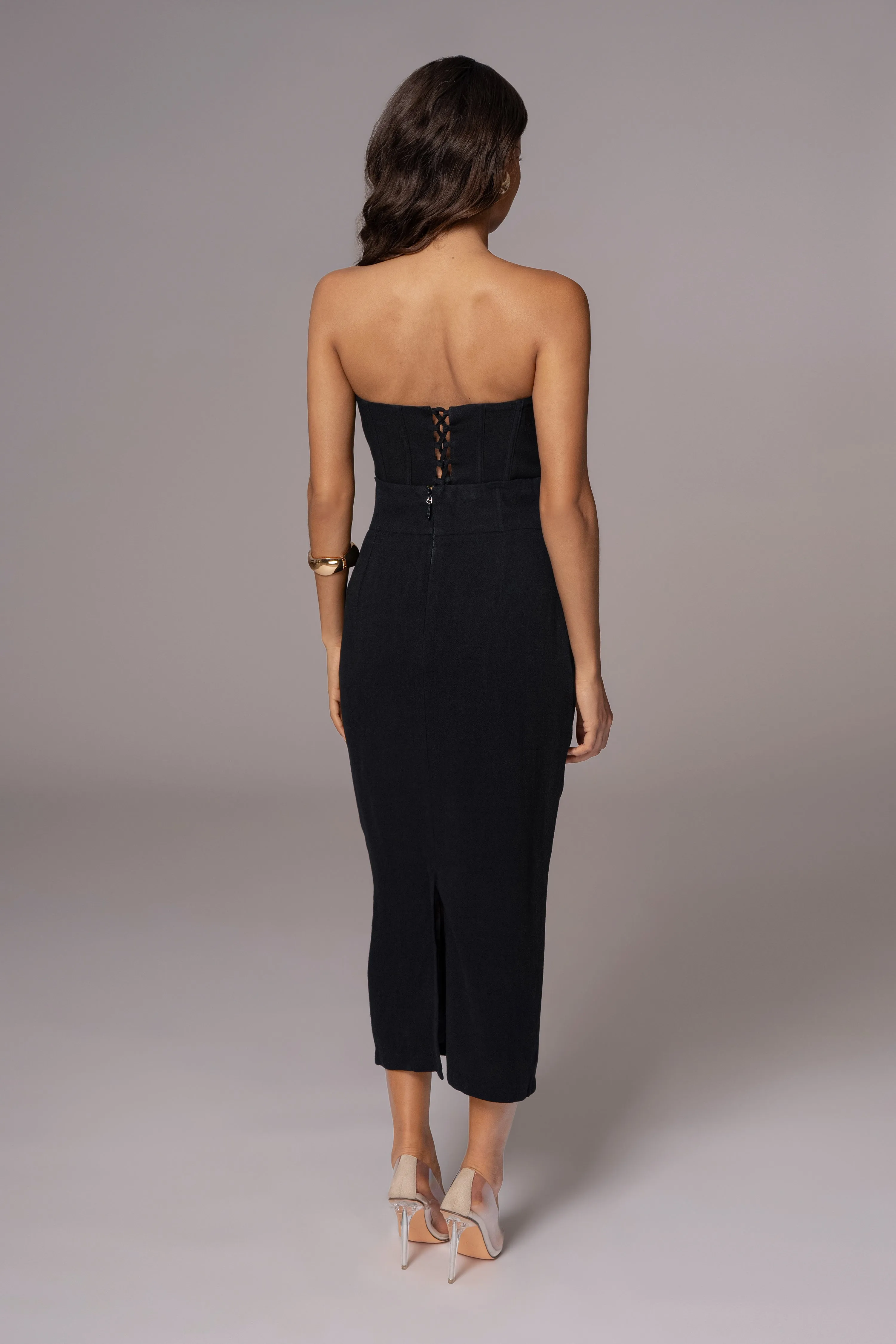 Black Coastland Linen Skirt
