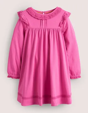 Broderie Frill Dress-Tickled Pink