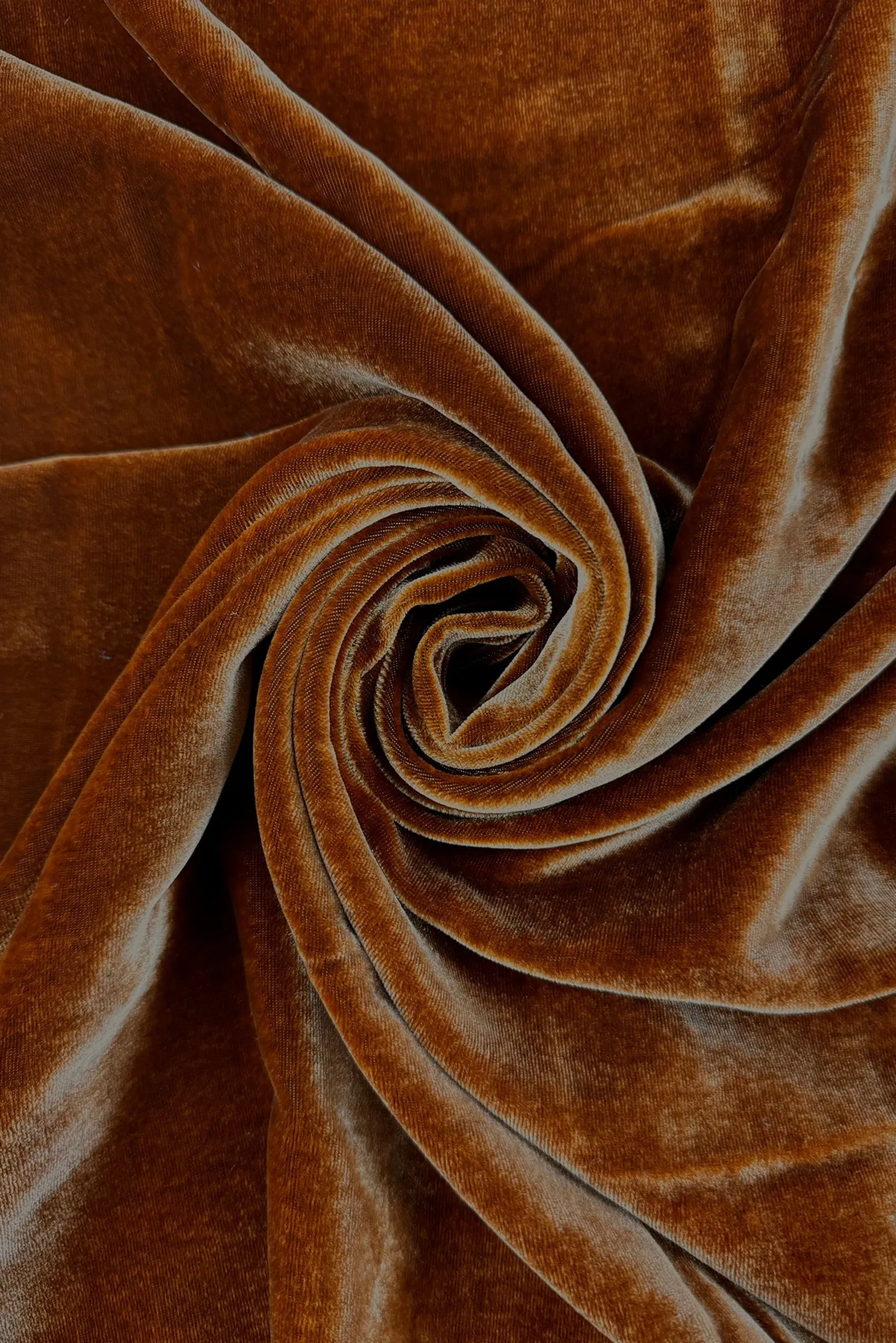 Bronze Silk Rayon Velvet Fabric