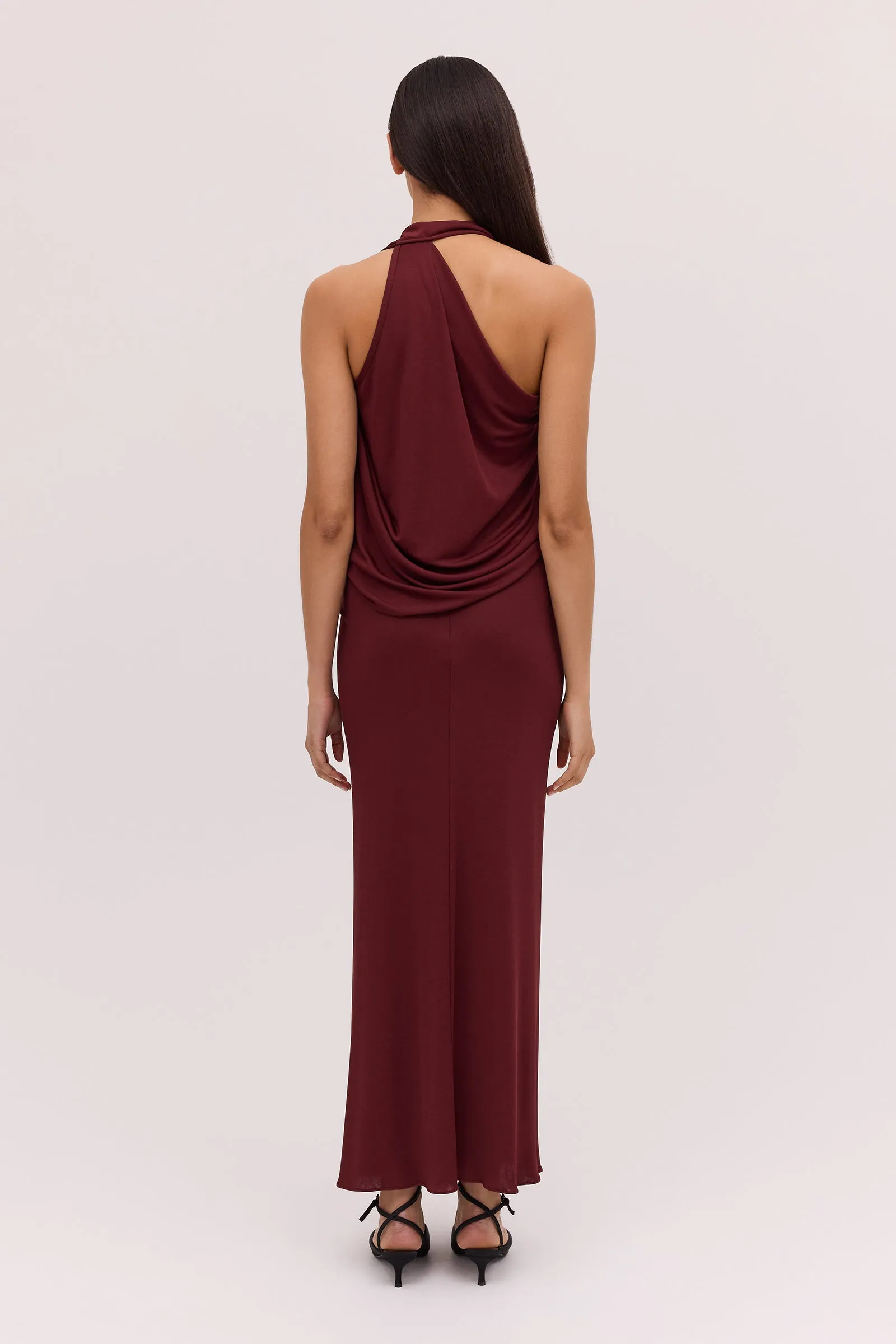 Burgundy Jersey Banksia Skirt