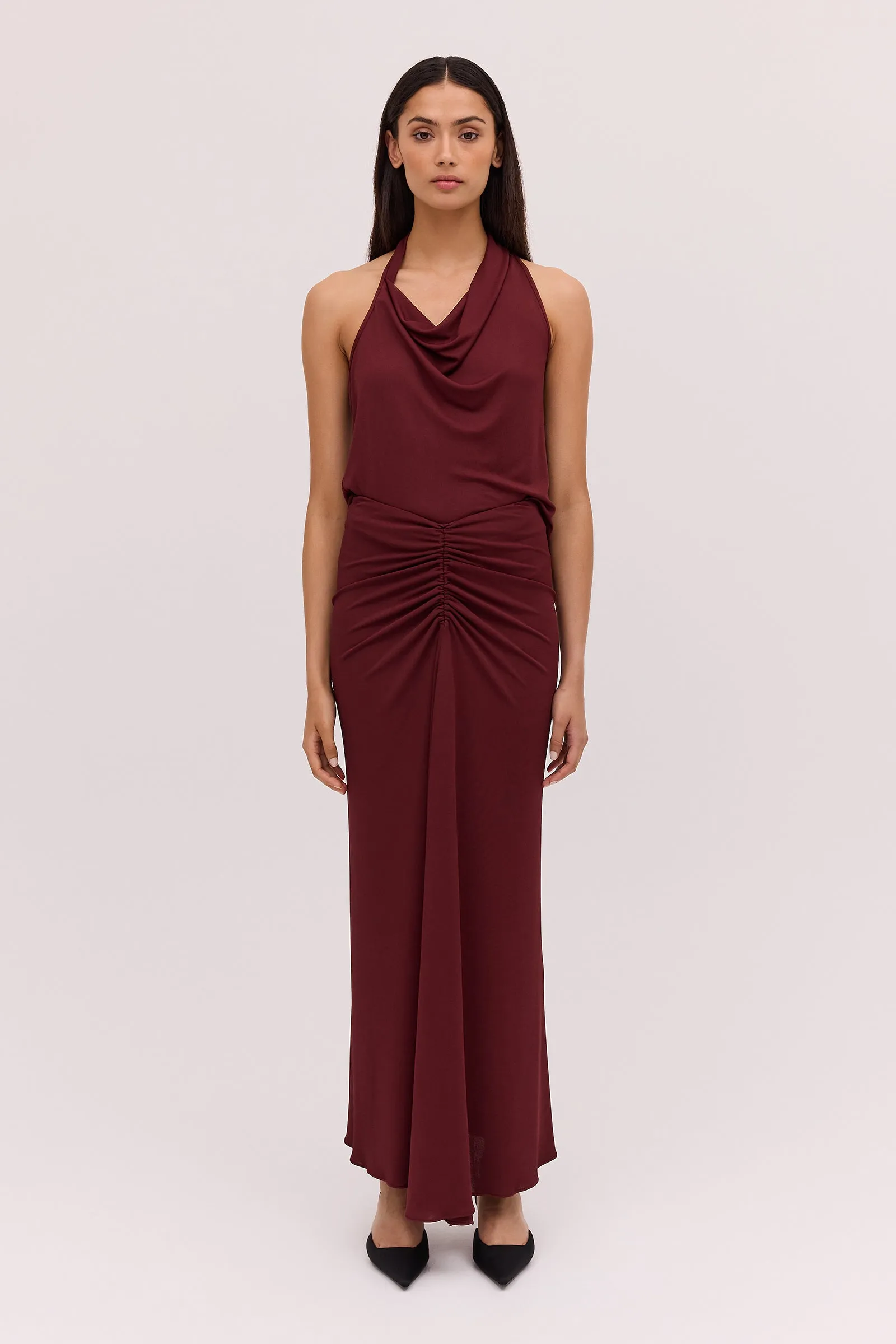 Burgundy Jersey Banksia Skirt