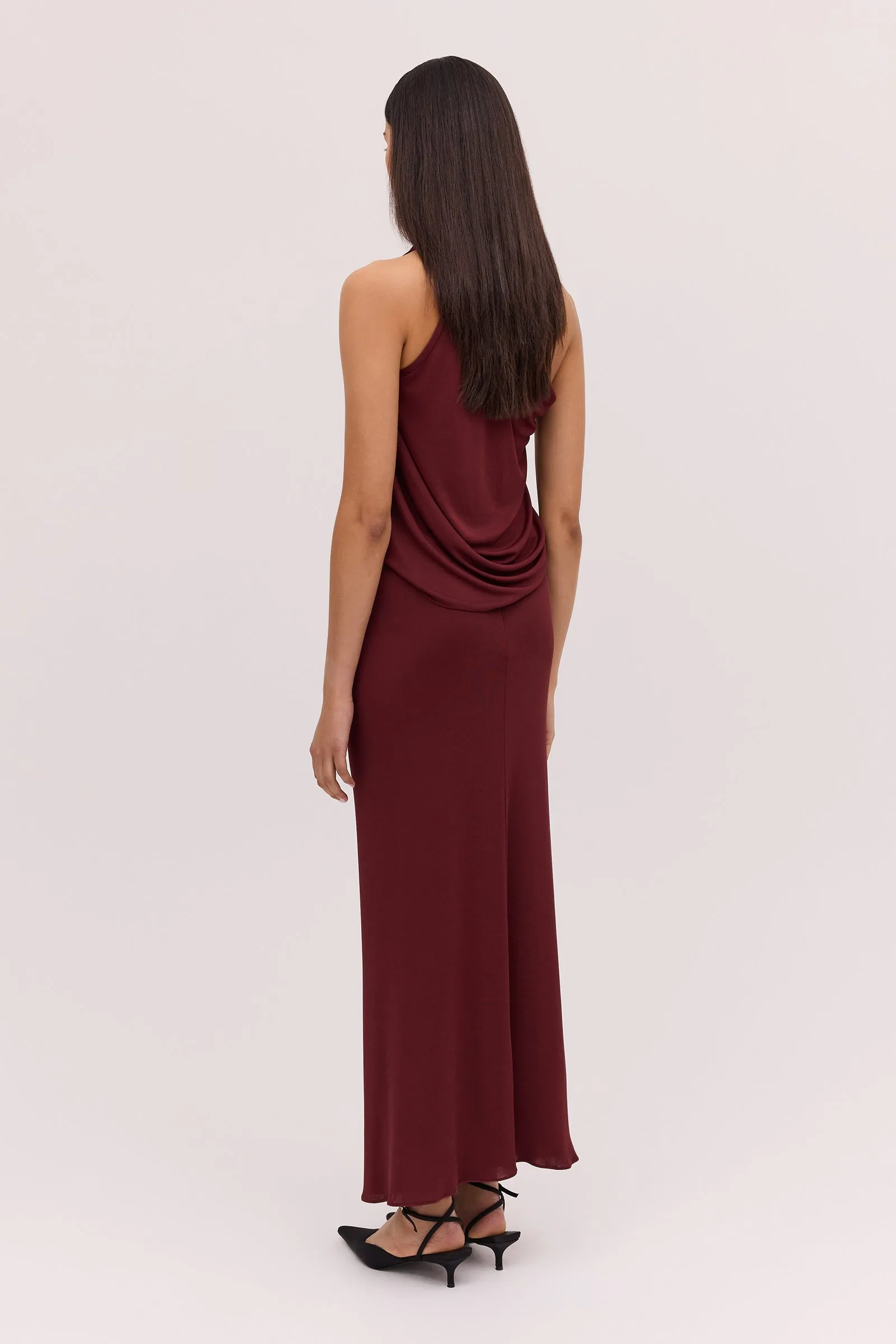 Burgundy Jersey Banksia Skirt