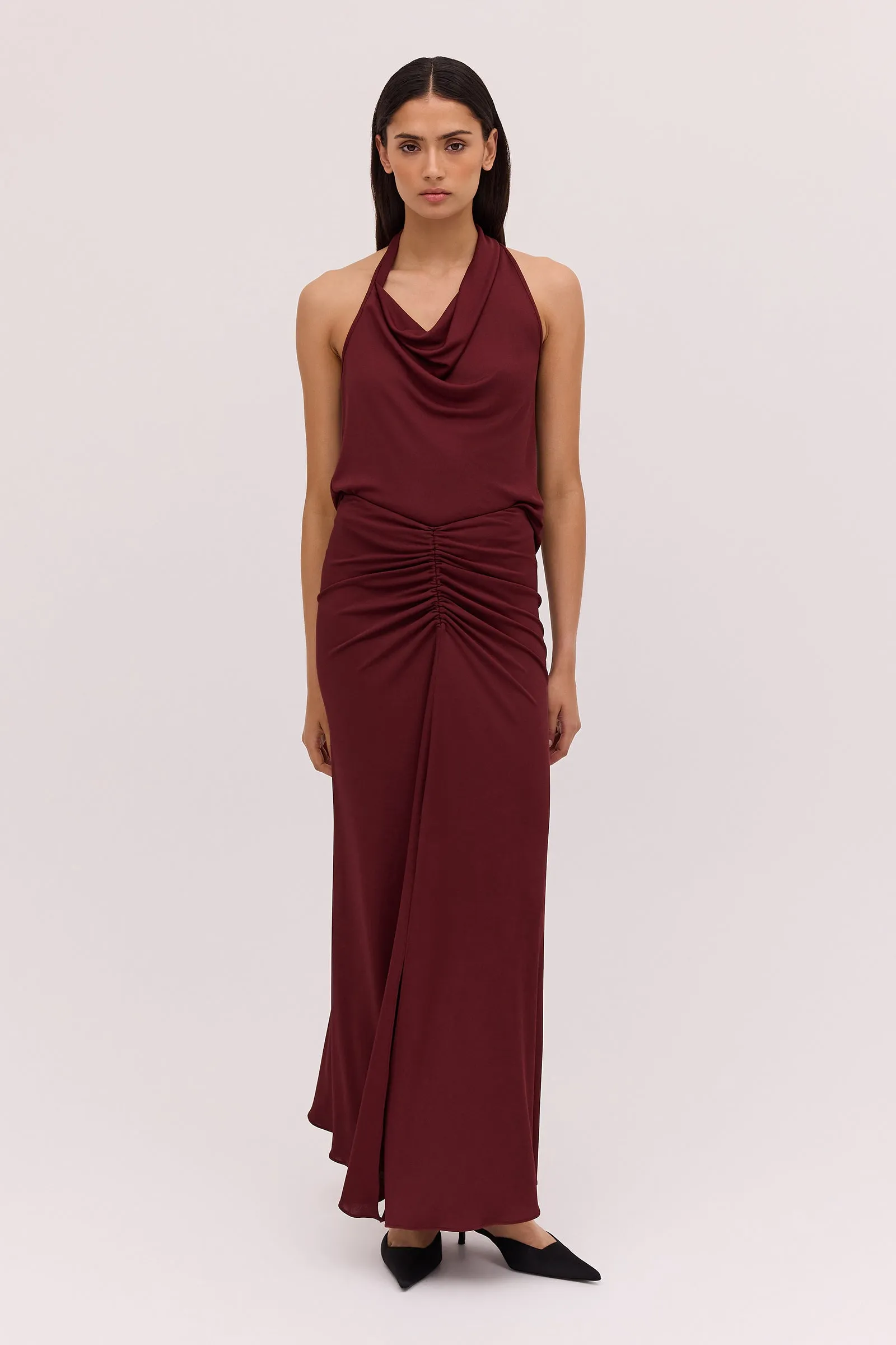 Burgundy Jersey Banksia Skirt