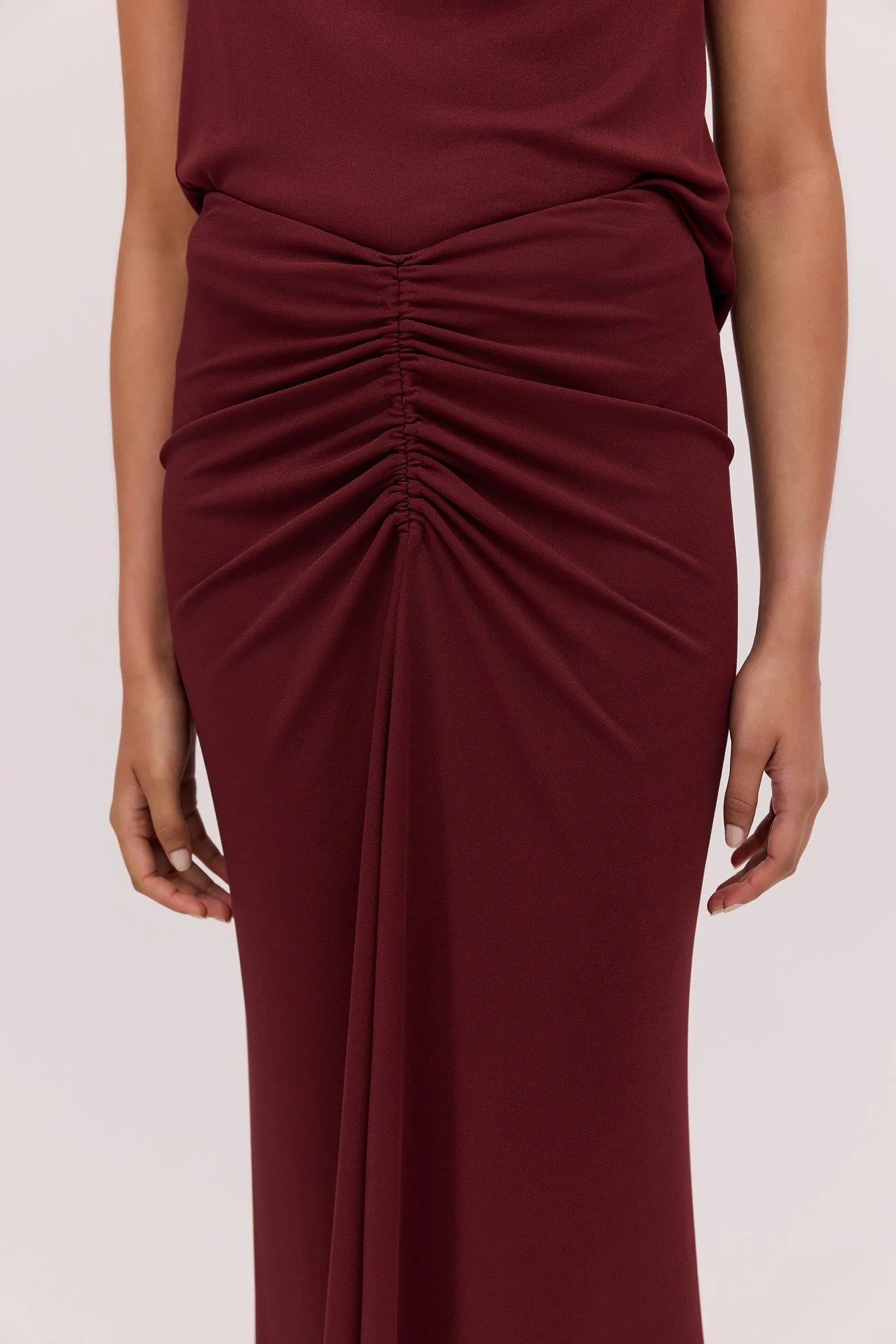 Burgundy Jersey Banksia Skirt