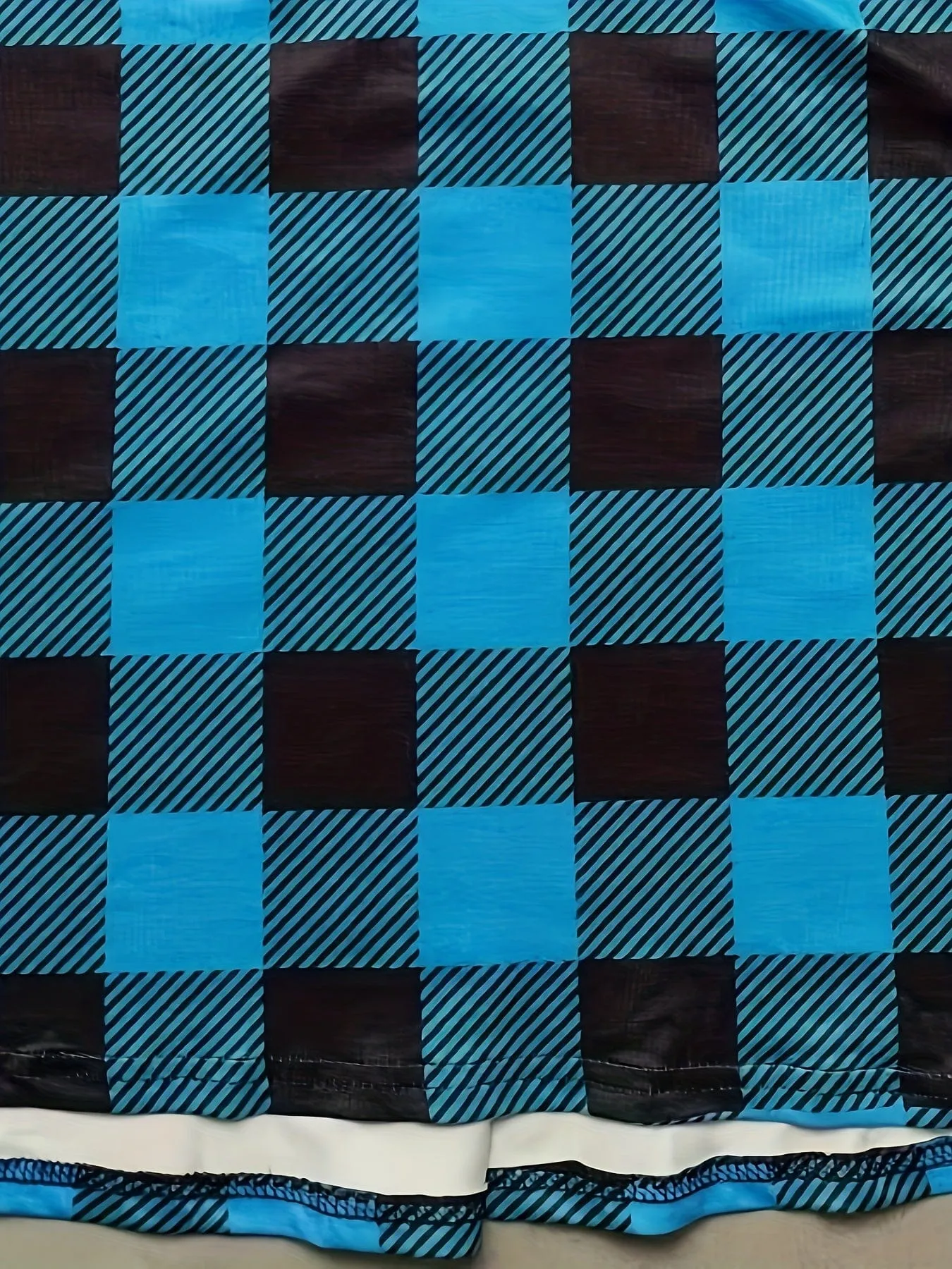 Button-Front Plaid Top