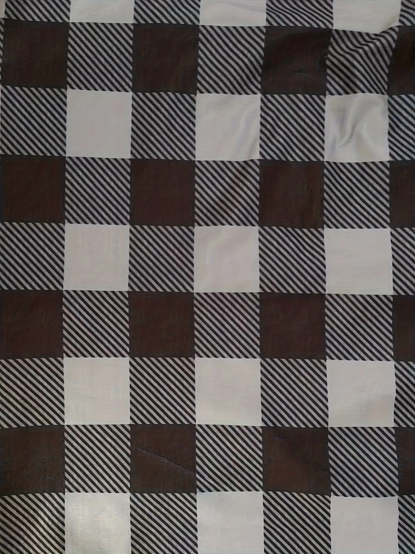 Button-Front Plaid Top