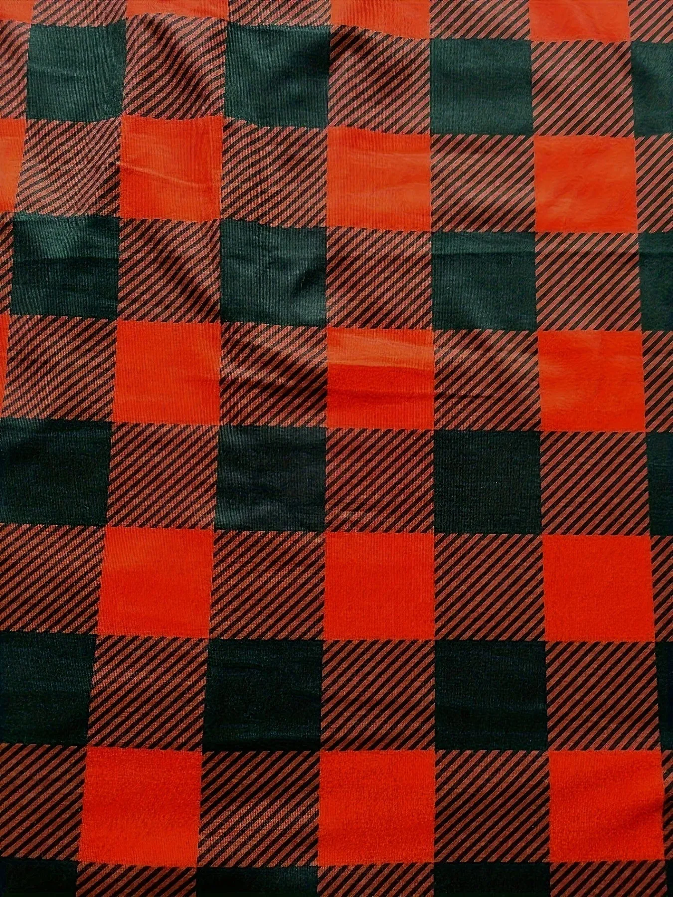 Button-Front Plaid Top