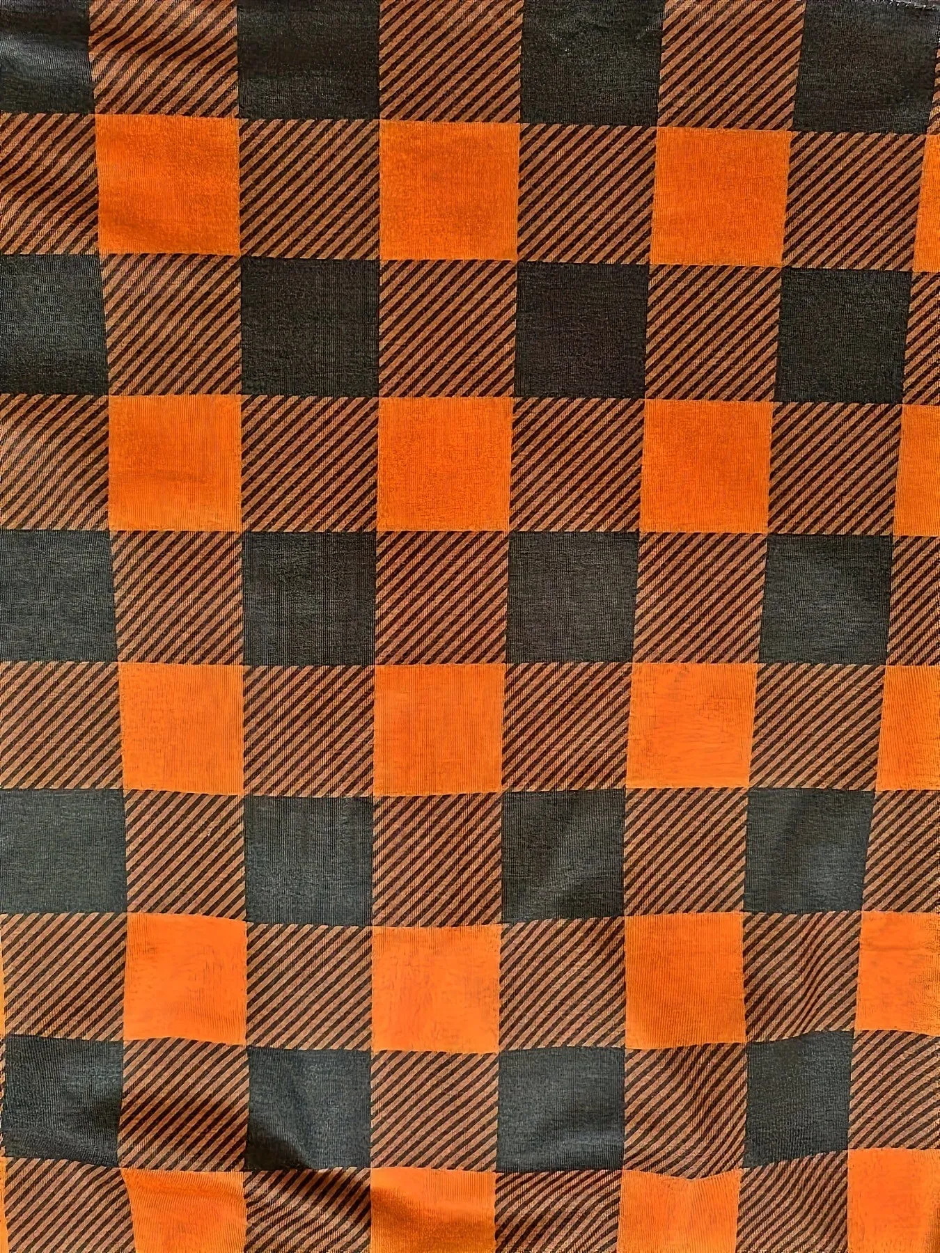 Button-Front Plaid Top