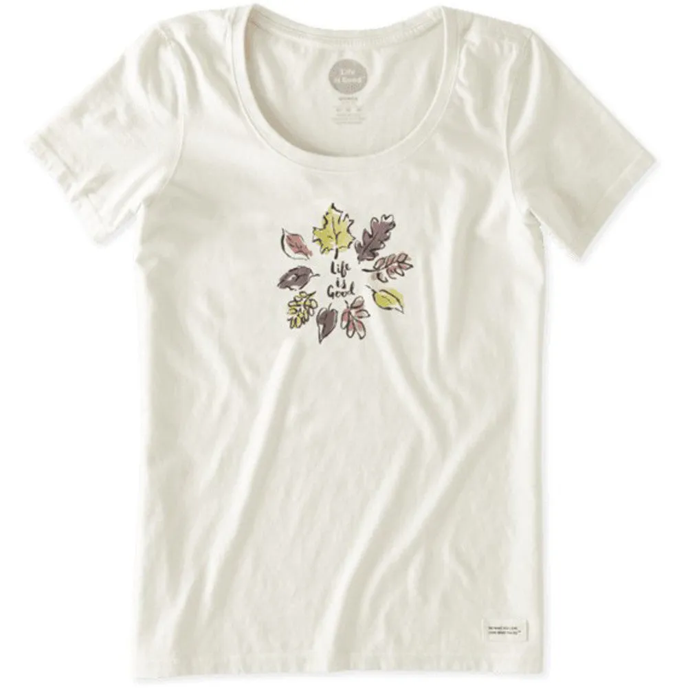 Circle Leaves Crusher Scoop T-Shirt by Life is good