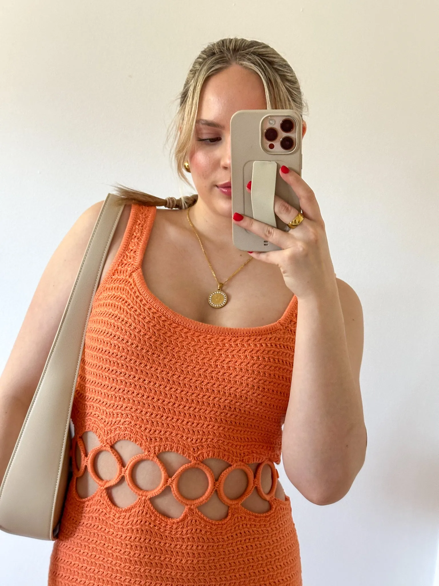 Coastal Party Crochet Midi Dress