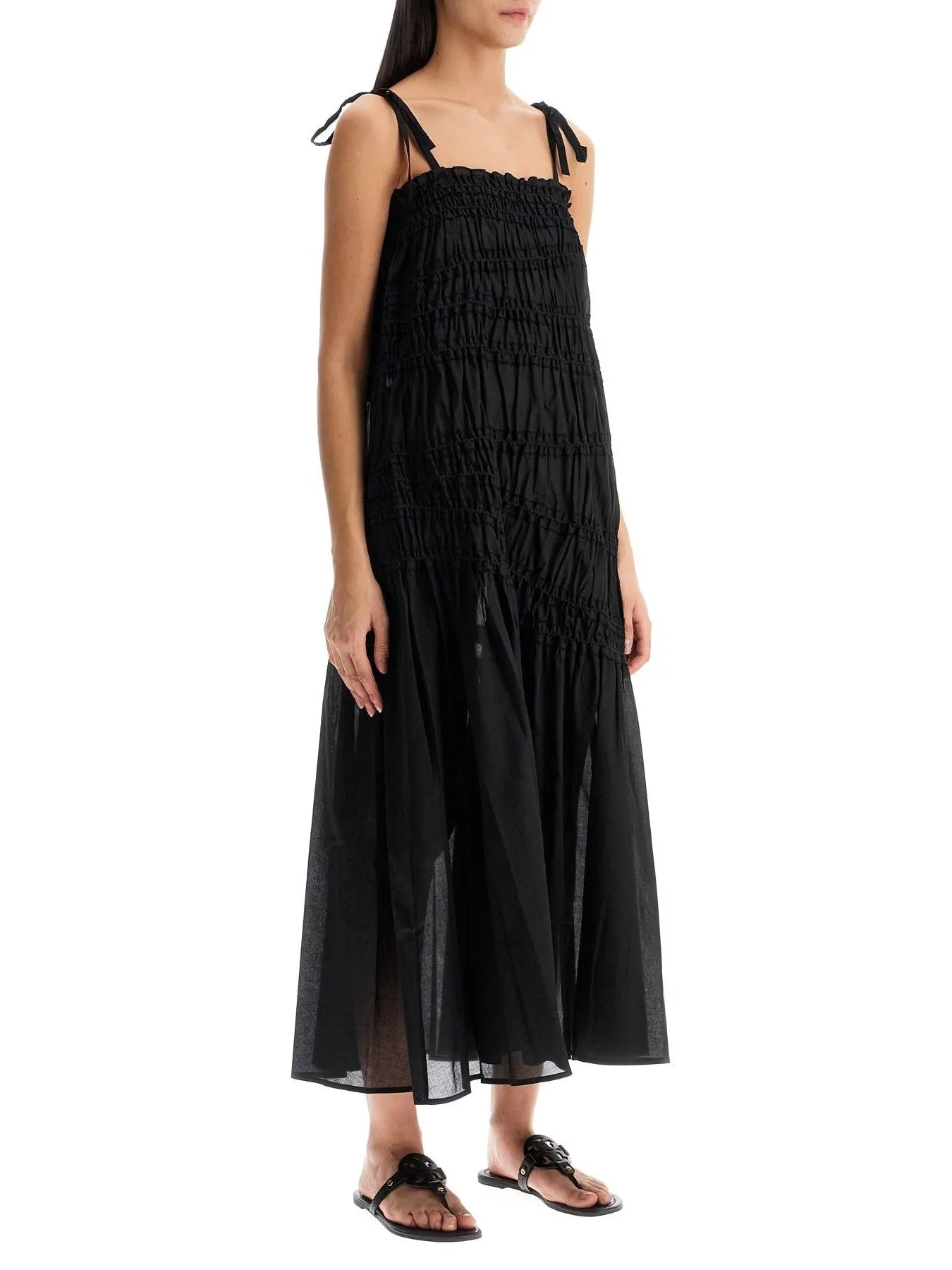Cotton Voile Midi Dress