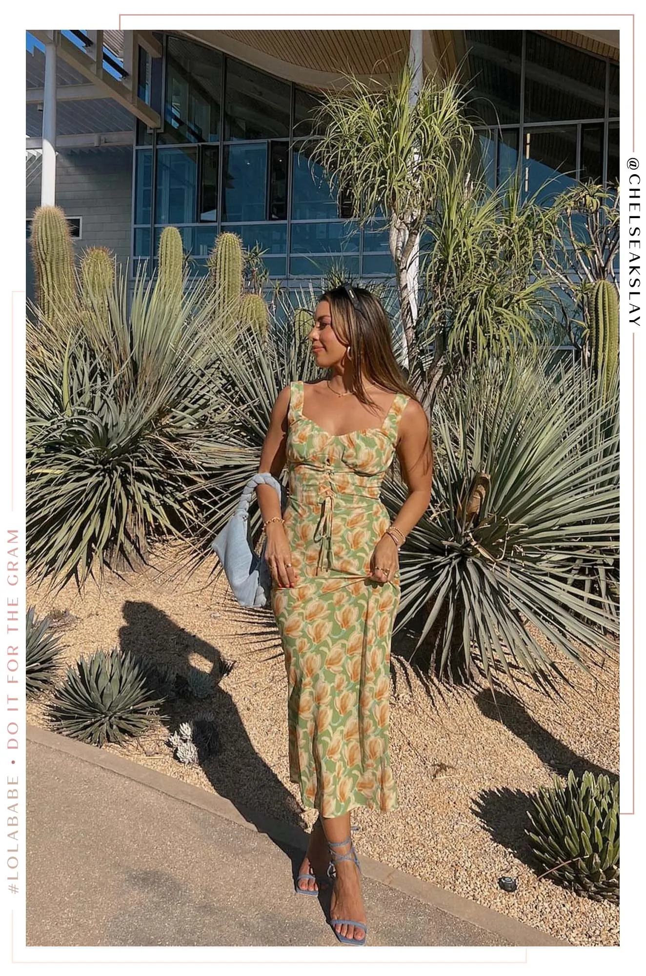 Damari Floral Print Maxi Dress - Green