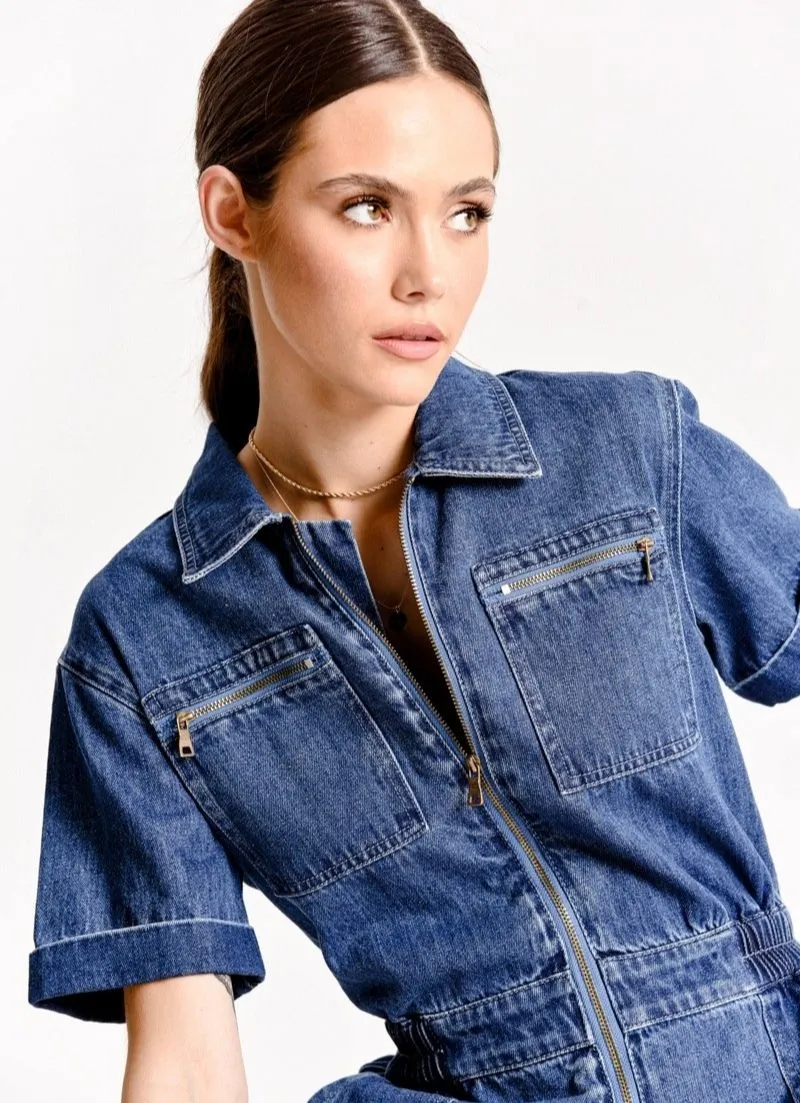 Denim Romper