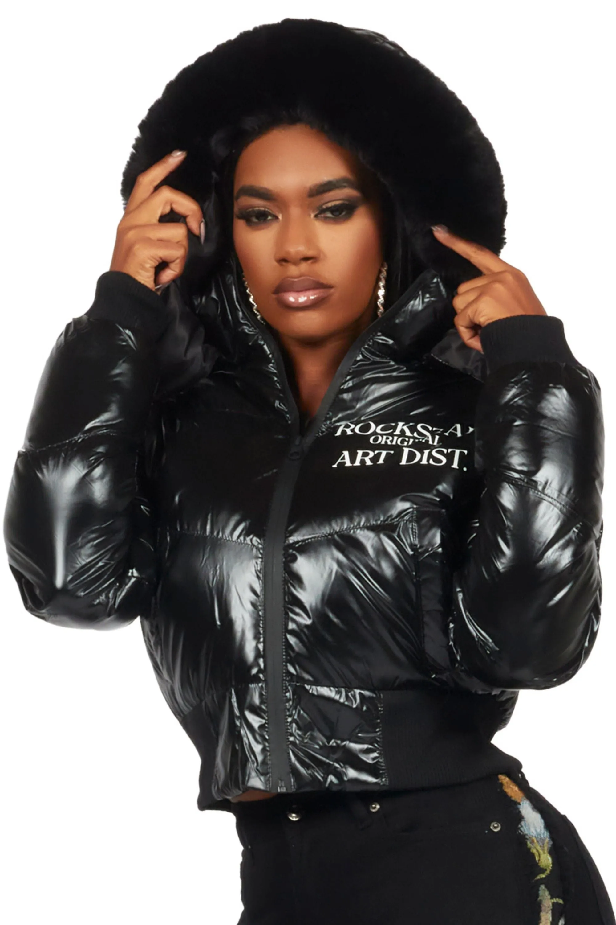 Destina Black Puffer Jacket