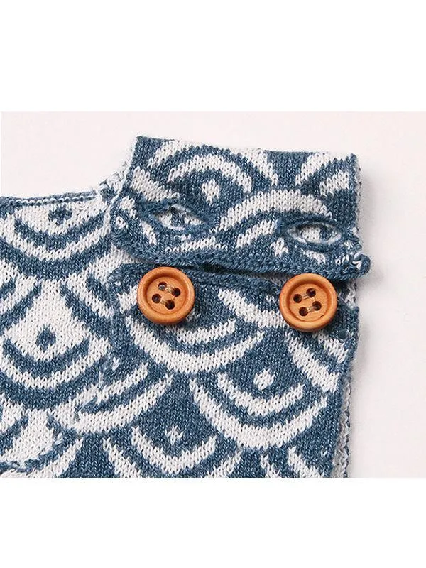 Fish Scales Onesies Knitted Sleeveless Bodysuit