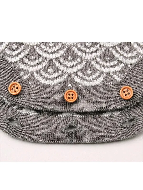 Fish Scales Onesies Knitted Sleeveless Bodysuit
