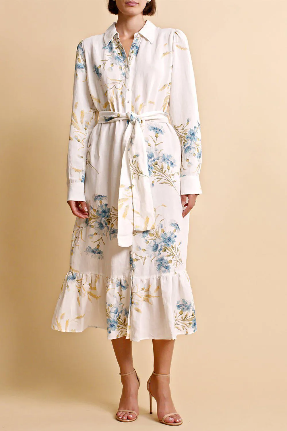 Floral Midi Shirt Dress
