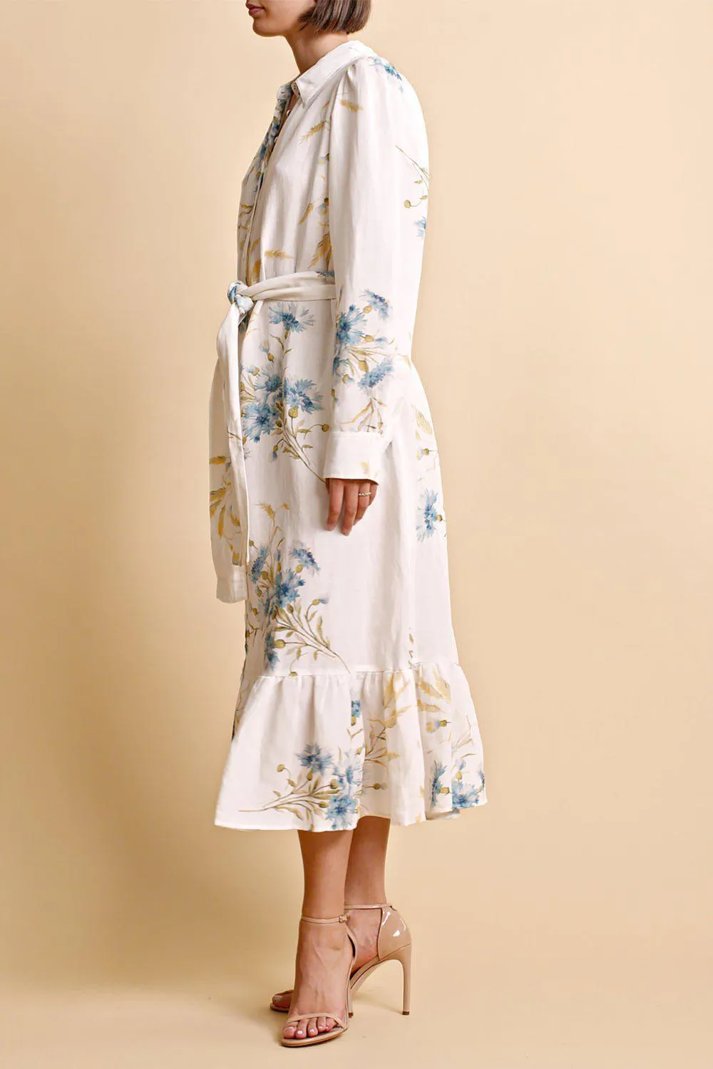 Floral Midi Shirt Dress