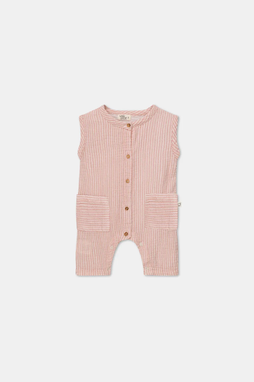 Gauze Stripe Baby Jumpsuit