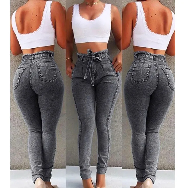 High Waist Stretch Denim