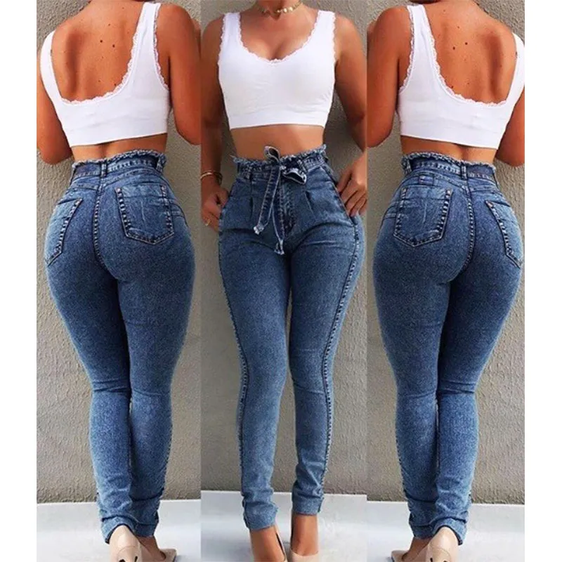 High Waist Stretch Denim