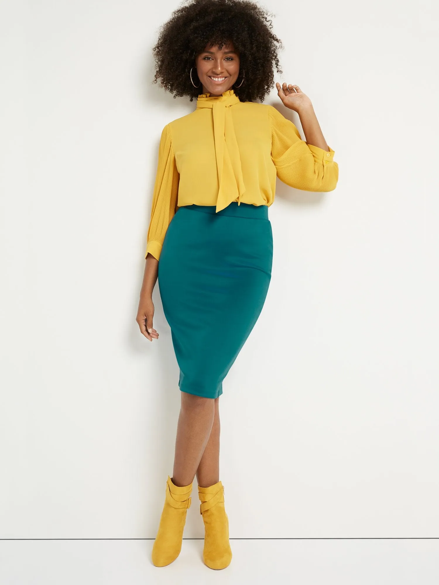 High-Waisted Scuba Perfect Pencil Skirt