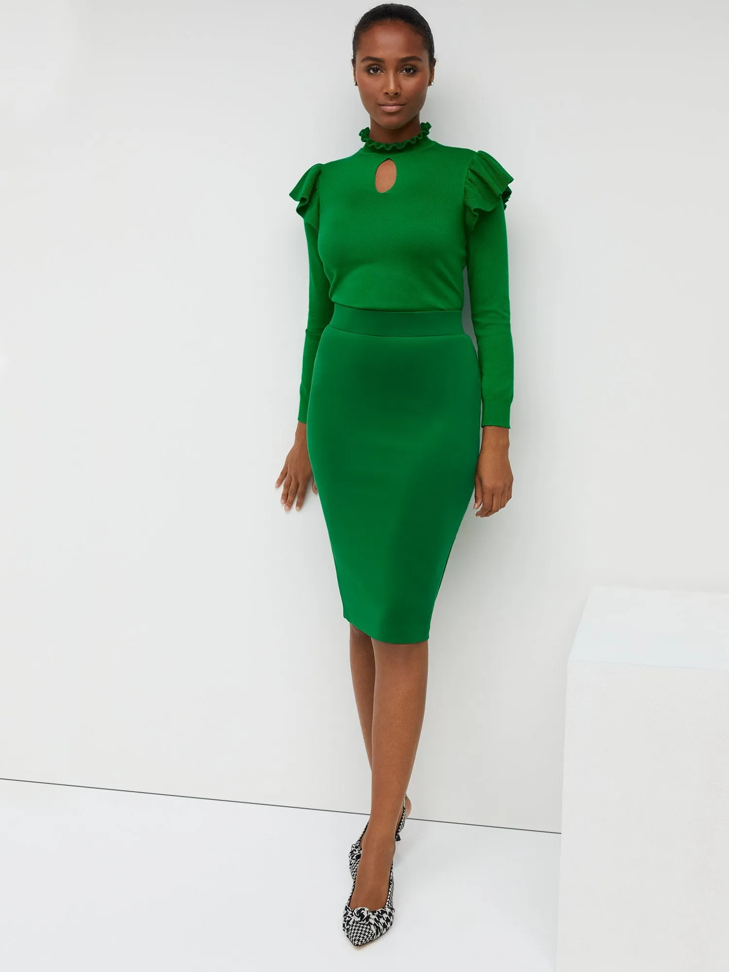 High-Waisted Scuba Perfect Pencil Skirt
