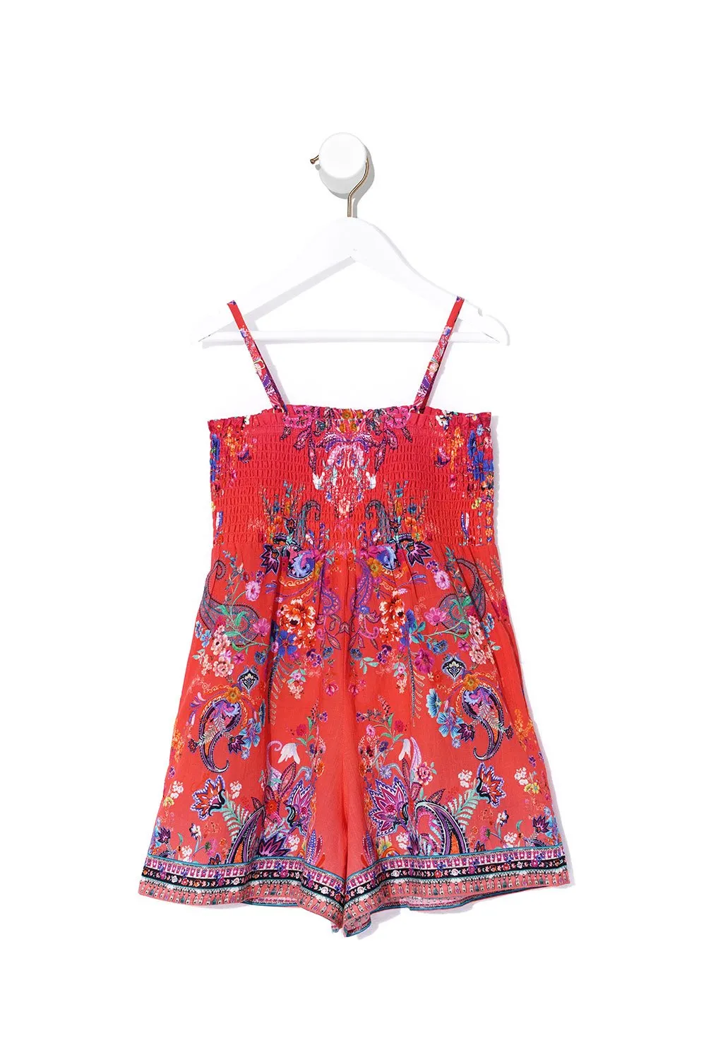 INFANTS PLAYSUIT WITH SHIRRING FREE LOVE