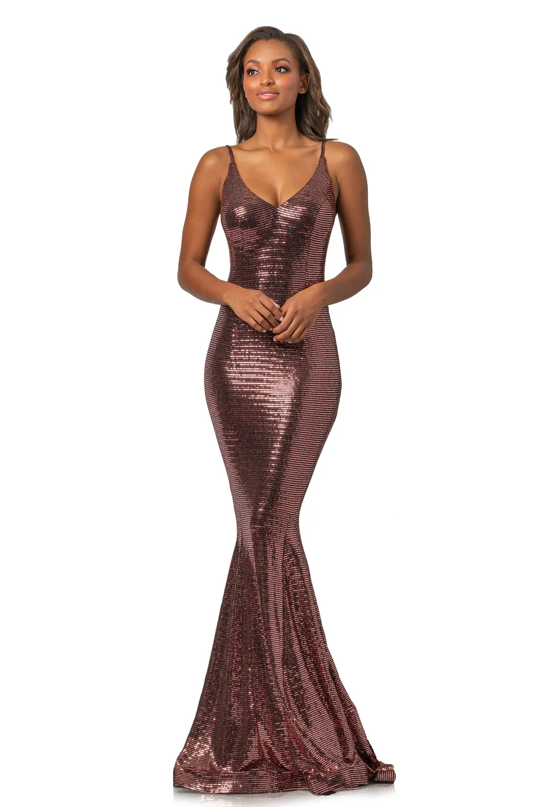 Johnathan Kayne 2087 Size 12 Black Metallic Mermaid Prom Dress Pageant Gown