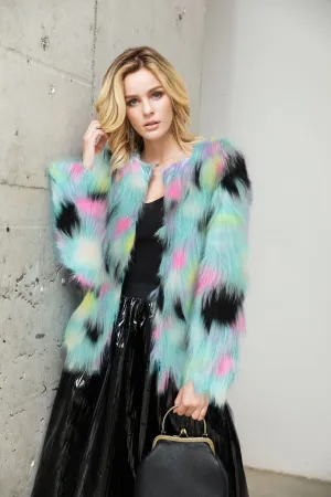 Light Blue Fur Coat