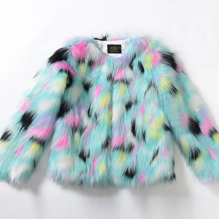 Light Blue Fur Coat
