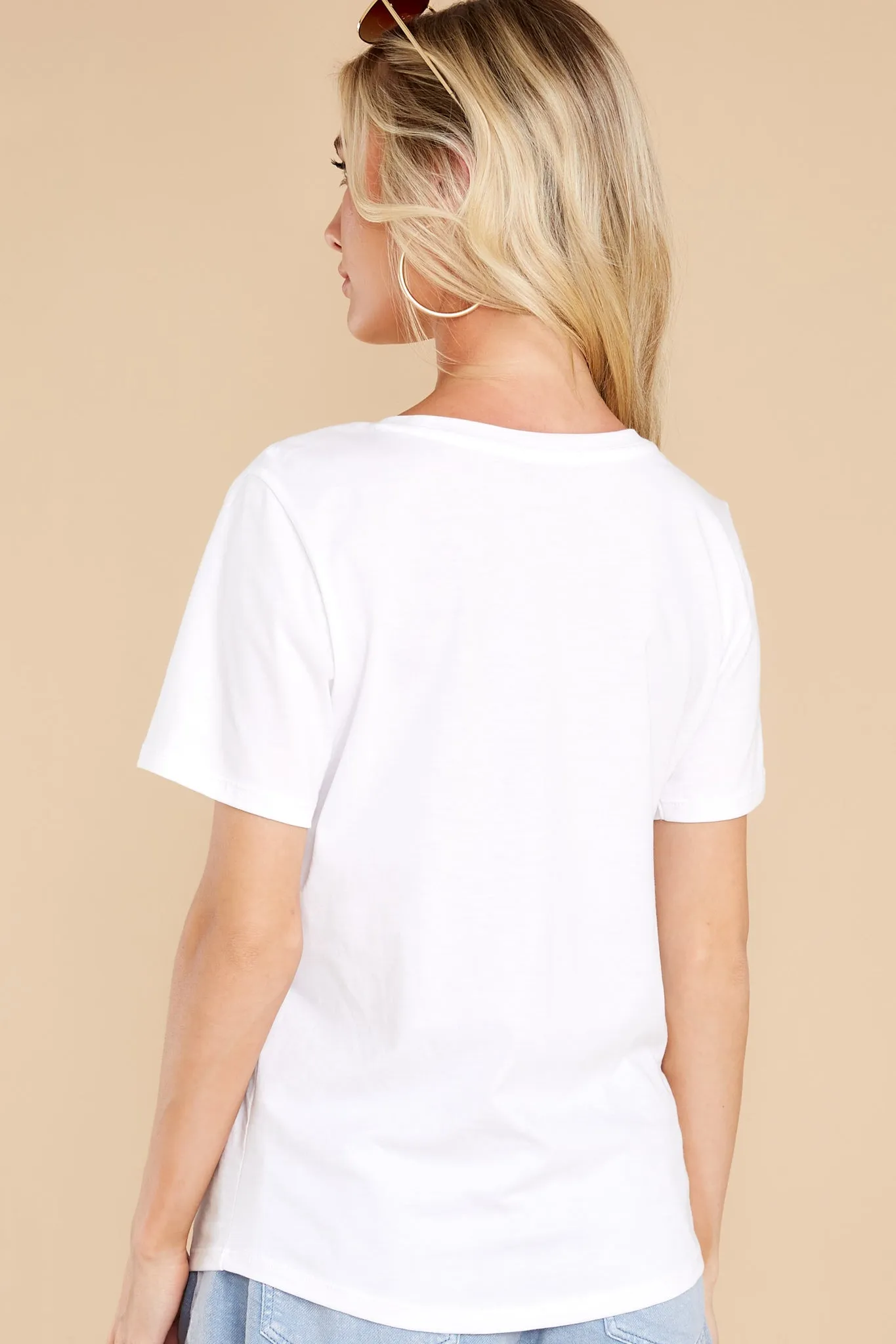 Lola Italian Destinations White Loose Tee