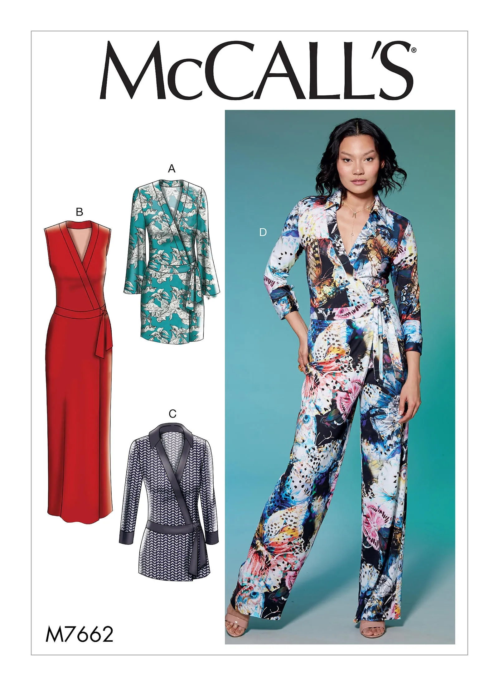 McCalls 7662 / Misses Wrap Dress   Romper   Jumpsuits