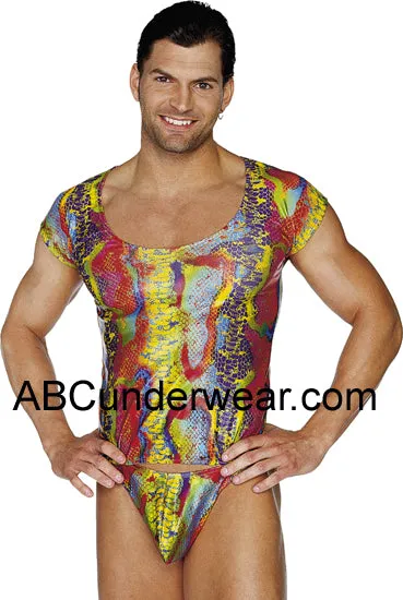 Multi-Snake Scoop Neck Tee