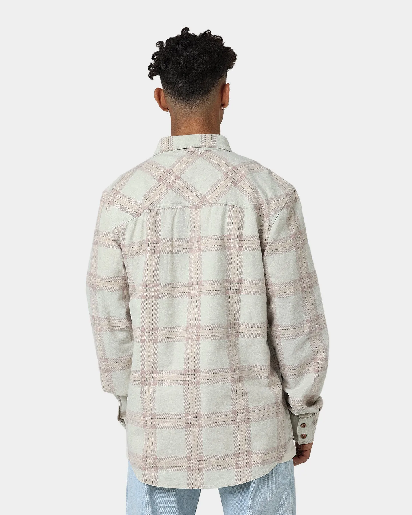 Nena and Pasadena Charge Casual Long Sleeve T-Shirt Sand Check