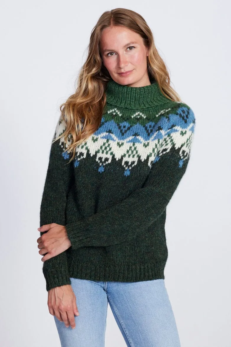 Nordic Brushed Baby Alpaca Pullover for Women