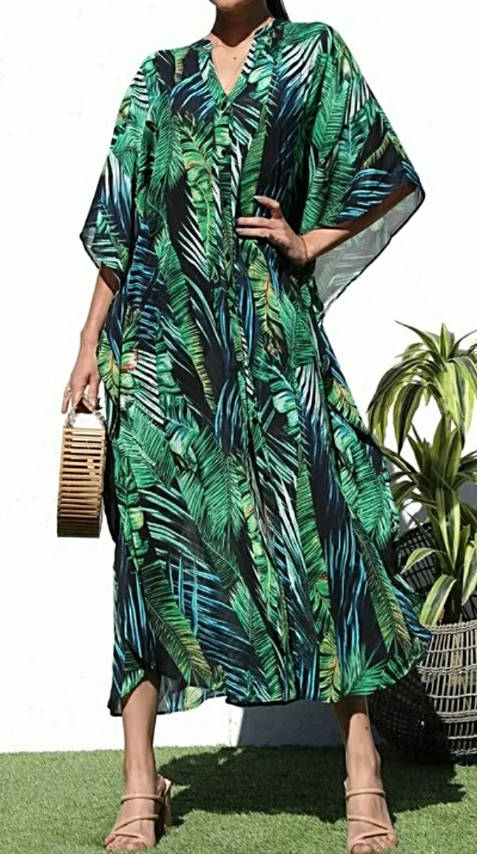 Now You Know 1Pc Boho Flowy Shirt Dress w/Pockets