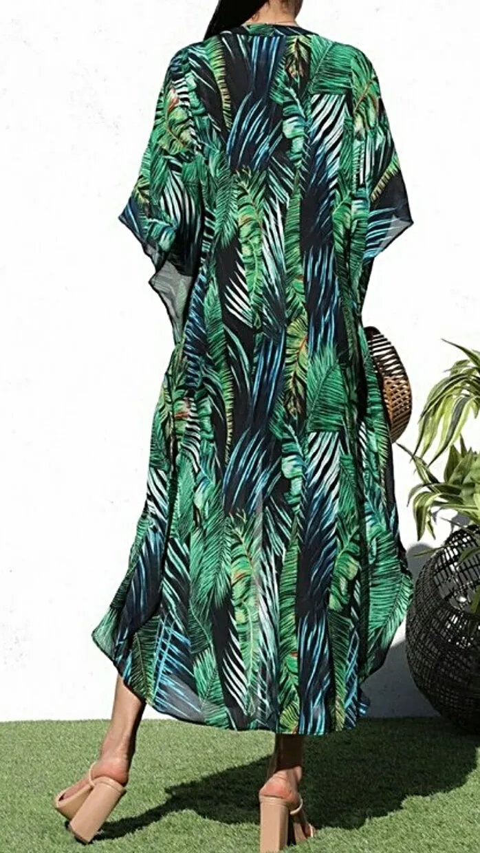Now You Know 1Pc Boho Flowy Shirt Dress w/Pockets