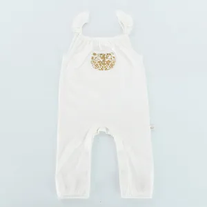 RETIRED - Organic Pocket Tank Jumpsuit - Bunny White