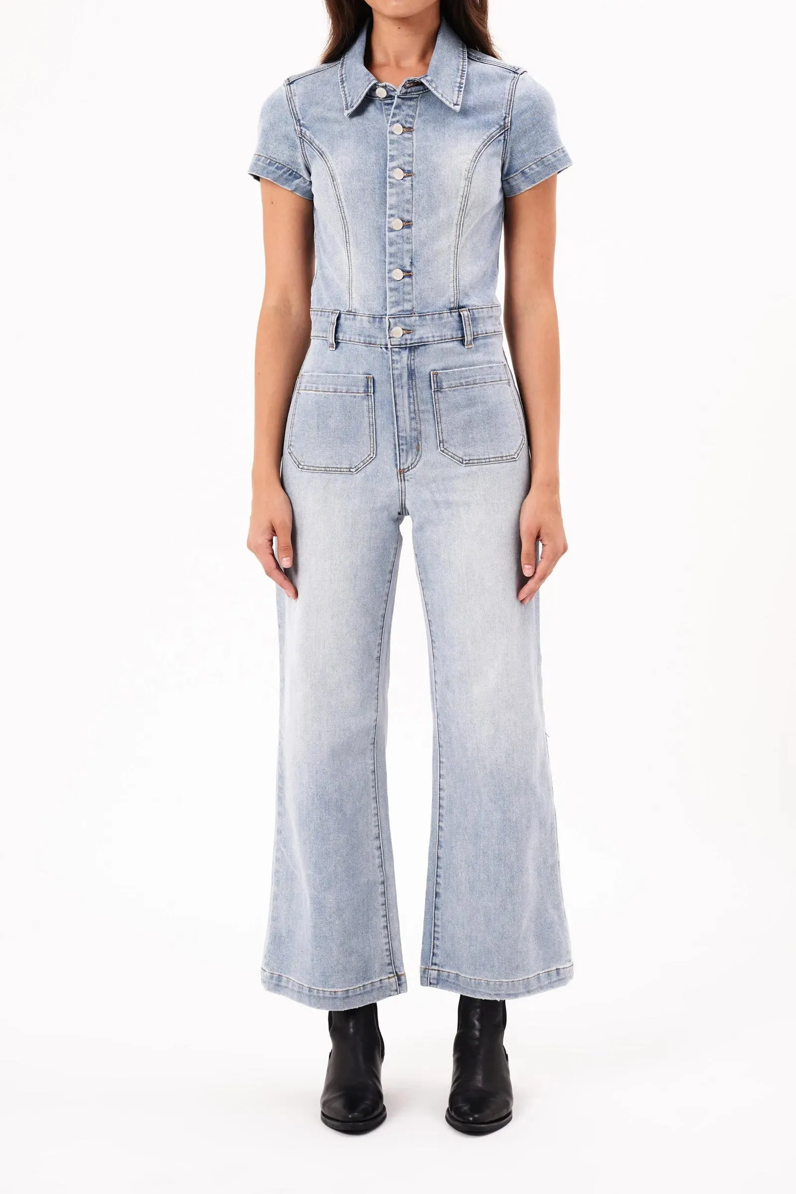 Rolla's Sailor Jumpsuit - Light Vintage Blue