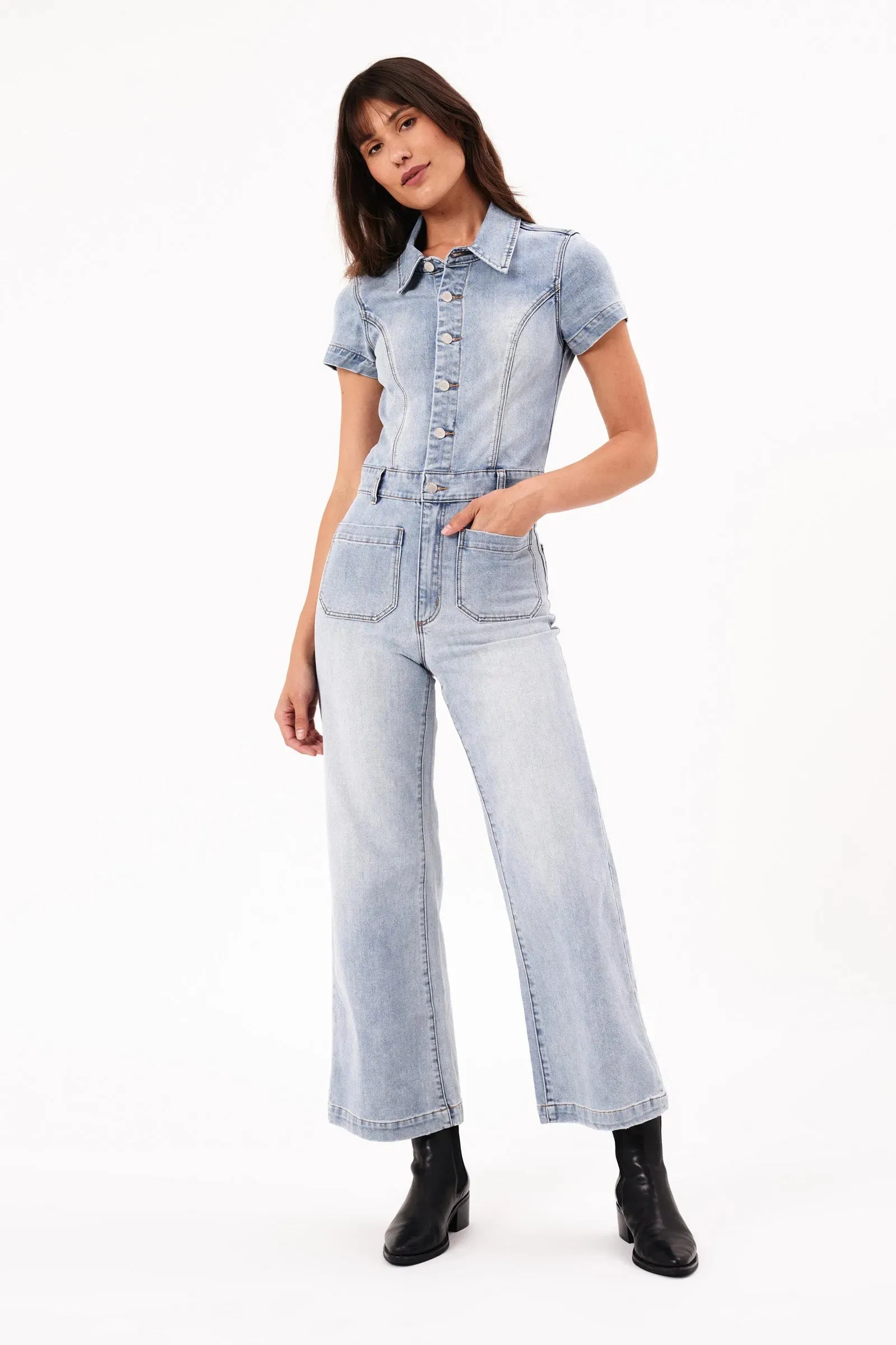 Rolla's Sailor Jumpsuit - Light Vintage Blue