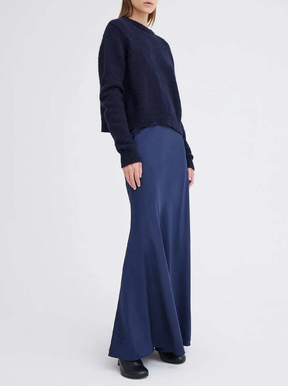 Sia Alpaca Wool Sweater - Navy