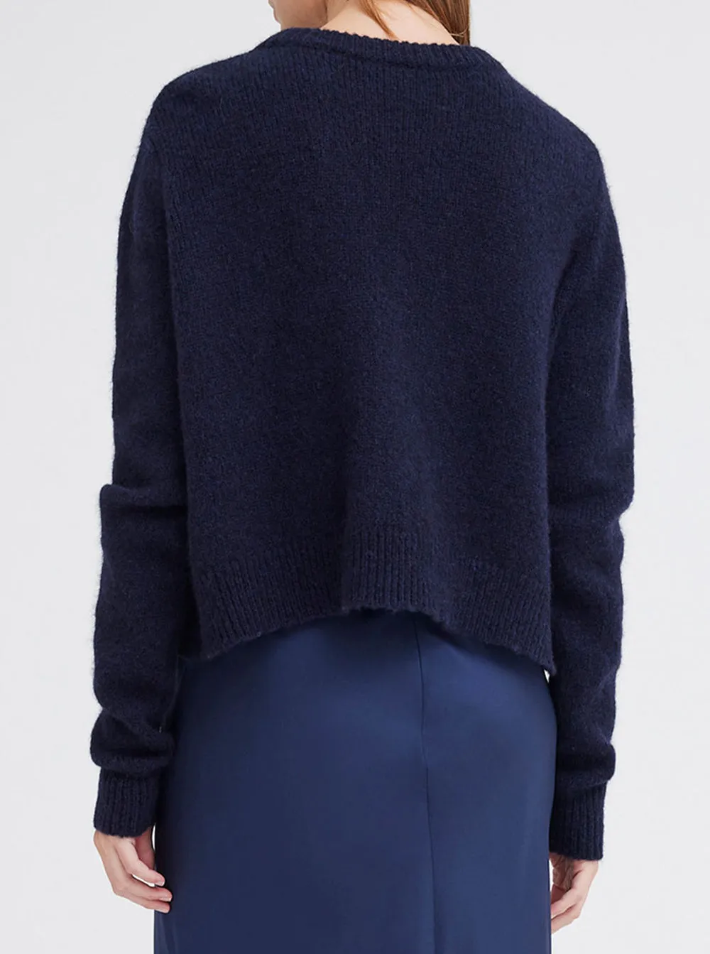 Sia Alpaca Wool Sweater - Navy