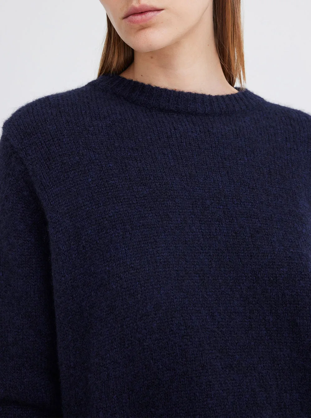 Sia Alpaca Wool Sweater - Navy